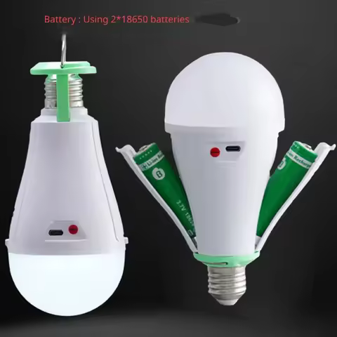E27 Light Bulbs USB Rechargeable Emergency Dimmable Portable Reading Lighting Home Power Failure for