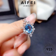 AIFEI JEWELRY Chain 純銀項鏈 Korean Accessories 925 Perempuan Rantai Sterling Pendant Simple Sapphire For Silver Leher Women Perak Necklace Original N1550