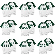Squid Game Costume Adults and Children - 456 Green Sportswear (Short Sleeve) | Role Playing Costume 