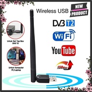 Wifi Adapter DVB T2 150mbps Wifi Dongle Wifi Receiver for TV Box PC Laptop Berkualiti / Penyambung W