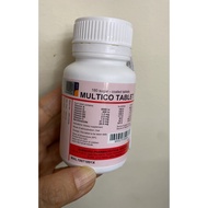 Multico tablet Vitamin A , B, C, D 180s exp 11/2027 CLIDD