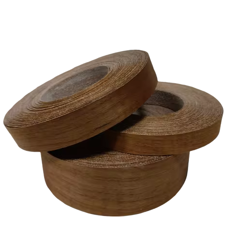19mm 22mm 50mm Pre-glued Teak Wood Veneer Roll,Iron On Backed Hot Melt Adhesive Strip for Cabinet Fu
