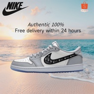 Hot Sale DIOR x Jordan Air 1 Gang Low Ash White Sneakers Running Shoes Comfort