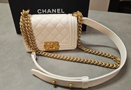 Chanel Boy Bag 白色鏈條包