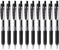 Zebra Sarasa Clip 1.0 retractable gel ink pen rubber grip 1.0mm black ink value set of 10