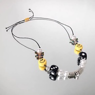 ASAP ROCKY necklace, smiley face necklace