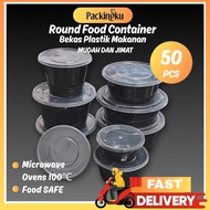 Packingku(CY200/CY300/CY450/CY500/CY750/CY800/CY1000/CY1250)Bekas Plastik Makanan(Black)-Round Food 