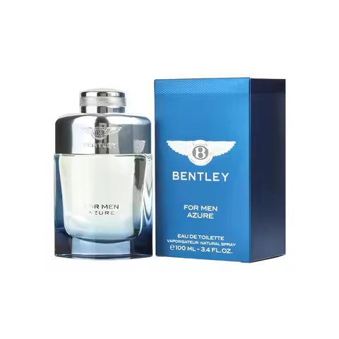 Bentley For Men Azure men Eau De Toilette Spray 3.4 oz Aquatic Woody Notes Long-lasting fragrance