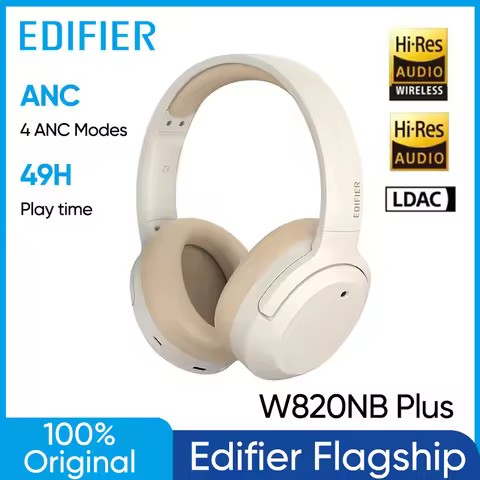 Edifier W820NB Plus Wireless 49hrs Playtime Noise Cancelling Headphones 43dB ANC Hi-Res LDAC Codec O