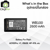 Godox Battery WB100 WB100A WB100B - For Flash AD100Pro V1 V860III MF-R76 etc - Digilife