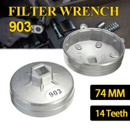 Auto Oil Filter Socket Wrench 903 74MM Aluminum General Purpose 14 Auto Filter Removal Tool Auto Rep