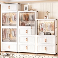 LUSH Wardrobe For Adults Large Capacity No Assembly Required There Is A Clothes Hanger. With Wheels 