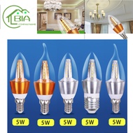 BIA Led Candle Bulb, Starry Tip Bulb, E14/E27, Tail Crystal Chandelier Light Source, 5W, , White Light, Warm Light, Neutral Light, Three-color Dimming, 220V
