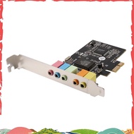 PCIe Sound Card PCI-E X1 CMI8738 Chip 32/64 Bit Sound Card Stereo 5.1 Channel Desktop Built-in Sound