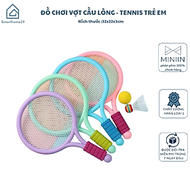 Bộ Đồ Chơi Thể Thao Vợt Cầu Lông 32cm, Vợt Tennis Trẻ Em, 1 Quả Bóng và Cầu Pickleball - HÀNG CHÍNH 