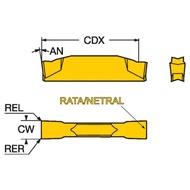 Insert N123 6 SANDVIK Mata Bubut 6mm Grooving Potong Parting