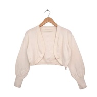 BW-Cream Balloon Sleeve Premium Crop Outer (CODE: B44 - 16)