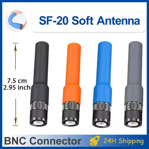 SF-20 Soft Mini Antena VHF UHF Dual Band BNC Connector Compatible With Motorola HT440 Kenwood ICOM W