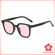 เลนส์สีส้ม แว่นตาย้อนยุค sunglasses  เวอร์ชั่นเกาหลีแว่นดารา แว่นตากันแดด