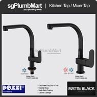 Pozzi x sgPlumbMart Matte Black Kitchen Sink Tap/Mixer Tap G320BB/G920BB Kitchen Table Top Hot/Cold Faucet