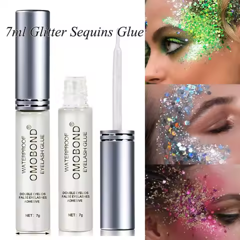 7g/Jar Professional Glitter Sequins Adhesive Glue Super-Strong Clear Eyelash/ShinyNail Flakes Glue D