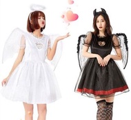 旺角現貨 天使惡魔雙子萬聖節Halloween派對Cosplay服裝