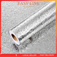 💥POST EMCO💥 2M/5M 60cm Kitchen Stickers Aluminum Foil Alloy Waterproof Kitchen Cabinet Wall Sticker 