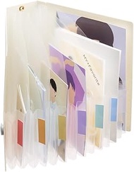 Lihit Lab myfa Praise Collection Stock File, 6 Compartments, 7 Pockets, B6, Milky White, F3350-0