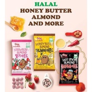 HONEY Butter Almond Nuts Holic Hot Spicy Almond/ Strawberry Almond/ 30g EXP 2024