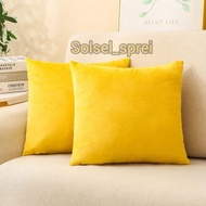 Suede sofa cushion cover 40x40 45x45 50x50 60x60 plain yellow