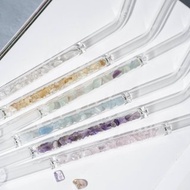 華光-藏晶閣 |天然水晶玻璃吸管 |能量淨化