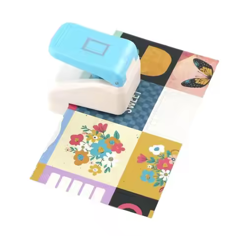 Stamp Hole Puncher Square Hole Embossing Postage Puncher Crafts Stamp Shape Cutters for Greeting Car