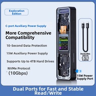 DOCKCASE | NVMe M.2 SSD Enclosure with Display 2280