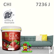 CHI 7236 J 5L APPLE PAINT SILK WASHABLE INTERIOR WALL FINISH EASY WASH