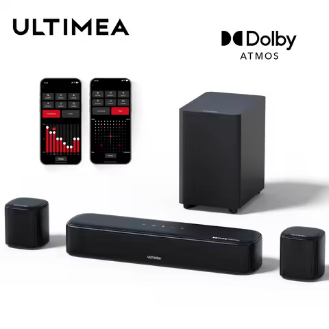 ULTIMEA 280W 5.1 Sound bar for TV with Dolby Atmos and Smart App Control, Home Theater Surround Soun