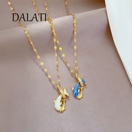 DALATI Titanium Steel Child Mother Dolphin Necklace