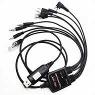 Universal 8 in 1 Multi-functions USB Programming Cable For Baofeng Walkie Talkie TYT Kenwood Yaesu H