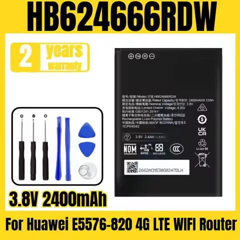 Applicable to Huawei E5576-820 4G LTE WIFI Router battery HB624666RDW mobile phone battery, free too