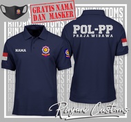 kaos polo POL PP.Kaos kerah polo desain satpol pp prajawibawa