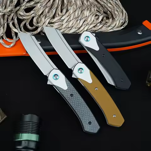 CR 7135 Folding Knife High hardness Pocket Knives D2 Steel Outdoor Camping Portable Carrying Tanto K