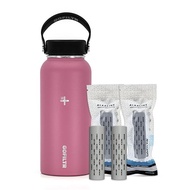 GOFILTR 32 oz Alkaline Water Bottle + 2 Alkaline Water Infusers 9.5 pH/Insulated Water Bottle That C