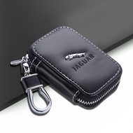 1pcs PU Leather Car Key Case Car Logo Key Protect Bag Black Mini Coin Purse for Jaguar XEL F-TYPE XF