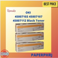 Oki Original Laser Toner Cartridge - Black, 45807103