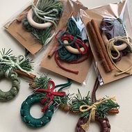 【 DIY KIT 】Macrame 編織聖誕環吊飾小卡 材料包 l 全程影片