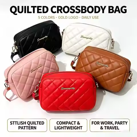 Bag women's crossbody Women's Small Crossbody Bag Trend Diamond Grid embroidery Camera Women's Shoul