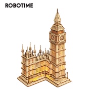 Robotime Rolife 3D เกมปริศนาไม้สะพานหอคอยสำหรับเด็กของขวัญ DIY พร้อมแสง