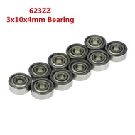 10pcs/lot 623ZZ bearing 623-ZZ 3x10x4 Miniature deep groove ball-bearing 623 2Z ZZ