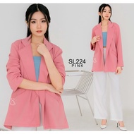 SL224 - Outer Blazer Casual Scuba Stretch Korean Style