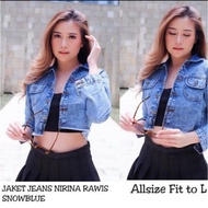 WOMEN'S RAWIS CROP JEANS JACKET KOREAN STYLE GIRLS GIRLS DENIM JACKET CROP JINS
