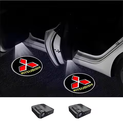 LED Projector Car Door Sign with Blackout Light Accessories For Mitsubishi ASX Lancer Pajero Outland